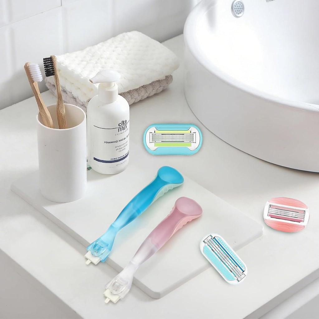 2PCS Replacement Handle Compatible with Gillette Venus Razor (Only Handle) - Blue