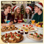 100PCS Gold Star Cocktail Picks, Decorative Fancy Toothpicks for Appetizers, 5.2 Inch Long Bamboo Skewers, Wooden Garnish Sticks for Drinks Food Fruit Party Supplies Charcuterie Boards Accessories