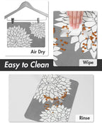 -Pet Feeding Mat-Absorbent Floral Cat&Dog Food Mat-Dog Mat for Food and Water Bowl-No Watermark Quick Dry Dog Water Dispenser Mat Pet Placemat-Pet Supplies & Accessories1219 Grey