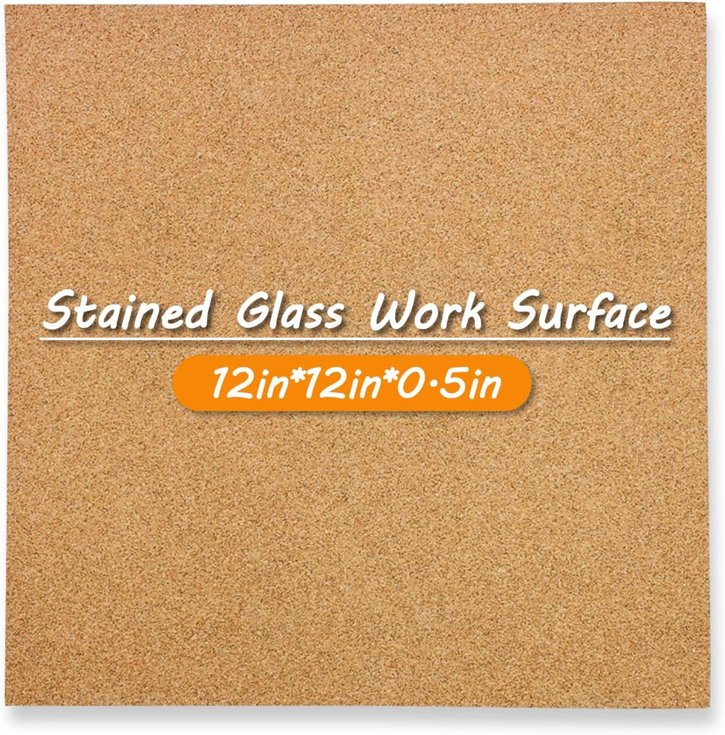 12"X12"X0.5" Stained Glass Supplies - Heat Resistant Work Surface, Cutting Mat, Starter Kit, Tools for Table & Countertop Protection