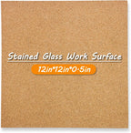 12"X12"X0.5" Stained Glass Supplies - Heat Resistant Work Surface, Cutting Mat, Starter Kit, Tools for Table & Countertop Protection