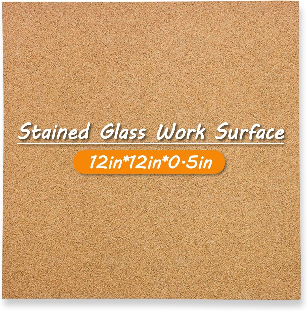 12"X12"X0.5" Stained Glass Supplies - Heat Resistant Work Surface, Cutting Mat, Starter Kit, Tools for Table & Countertop Protection