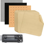 12 Inch 100 Sheets Air Fryer Parchment Paper Squares and 3 PCS Non-Stick Reusable Toaster Oven Mat, for Ninja Foodi Flip SP101/SP201/SP301/SP351, Cuisinart Toaster Oven, Microwave