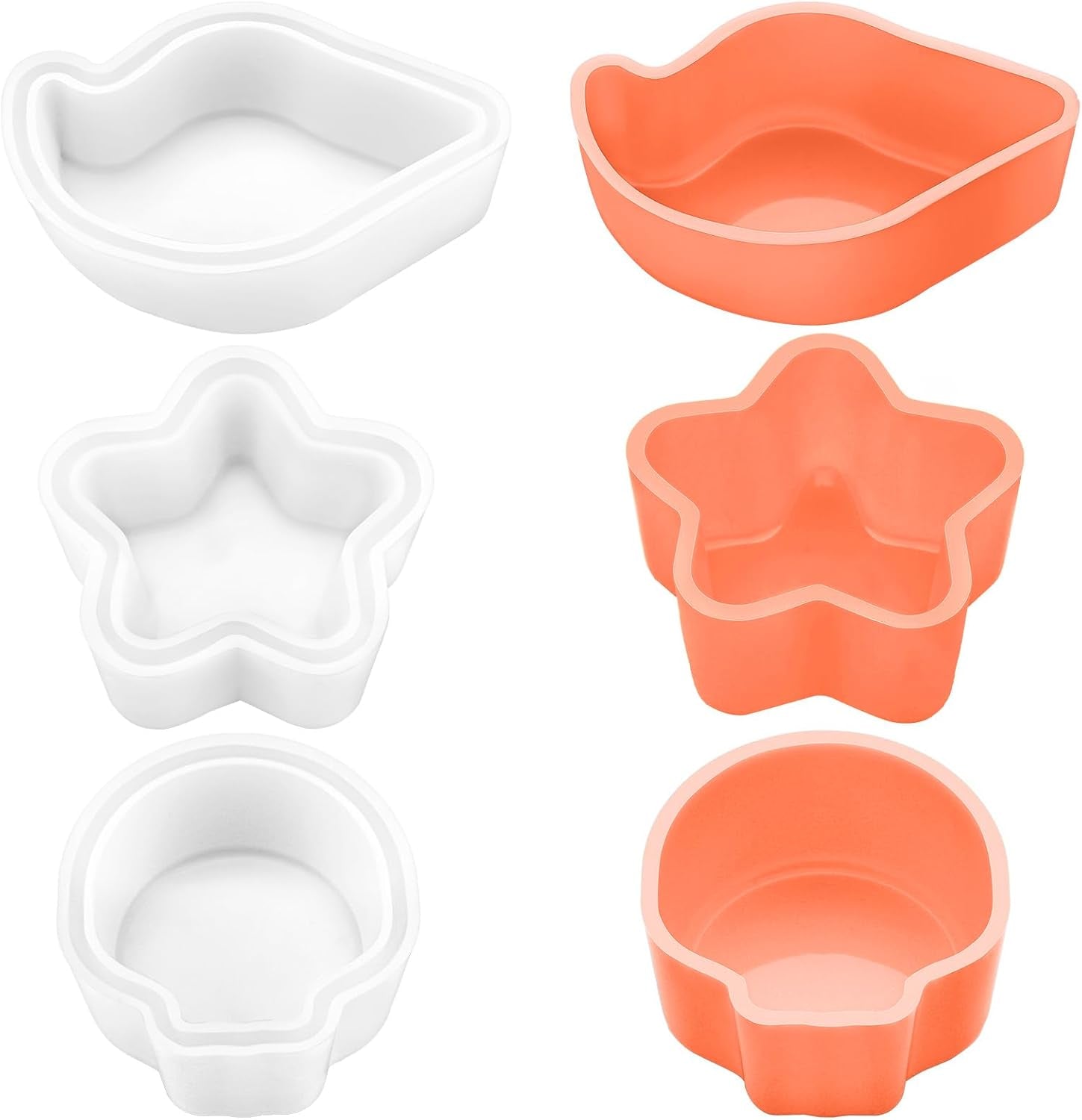 3 Pieces Dish Resin Molds, Silicone Jewelry Tray Molds, Storage Container Epoxy Resin Casting Molds for Jewelry Ring Holders, Soap Dish, Candle Holder, 3 Styles(Conch & Star & Shell)