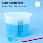 1000Ml Reusable Silicone Resin Cups, Large Silicone Mixing Bowl with Precise Scale for Epoxy, Jewelry Casting Molds, Acrylic Paint, Cup Making, Nonstick Reusable Craft Pouring Cups