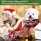 16 Pcs 2 Size Adopt Me Dog Bandanas Bulk Plaid Reversible Triangle Bibs Printing Pet Scarf Bibs Adoption Event Celebration Accessories for Christmas Small Medium Large Shelter Animals