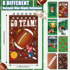 24 Pcs Football Mini Notepads Sports Party Favors Spiral Mini Journal Notebooks Goodie Bag Stuffers for Teacher Reward Birthday Party Gifts Supplies