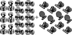 16Pack Black Refrigerator Magnets Magnetic Push Pins & 12 Pack Black Magnetic Clips Fridge Whiteboard Magnets Clips