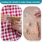 120 Pcs Sanding Sticks Include 30 Sanding Twigs 40 Polishing Sticks and 50 Matchsticks, Tools for Tight Spaces Modeling Tools for Plastic Models Wood Hobby Craft Art