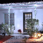 200 LED White Christmas Lights Outdoor, 66Ft Christmas Tree Lights Green Wire, 8 Modes Waterproof Twinkle String Lights Plug in for Xmas Wedding Party Indoor Decoration