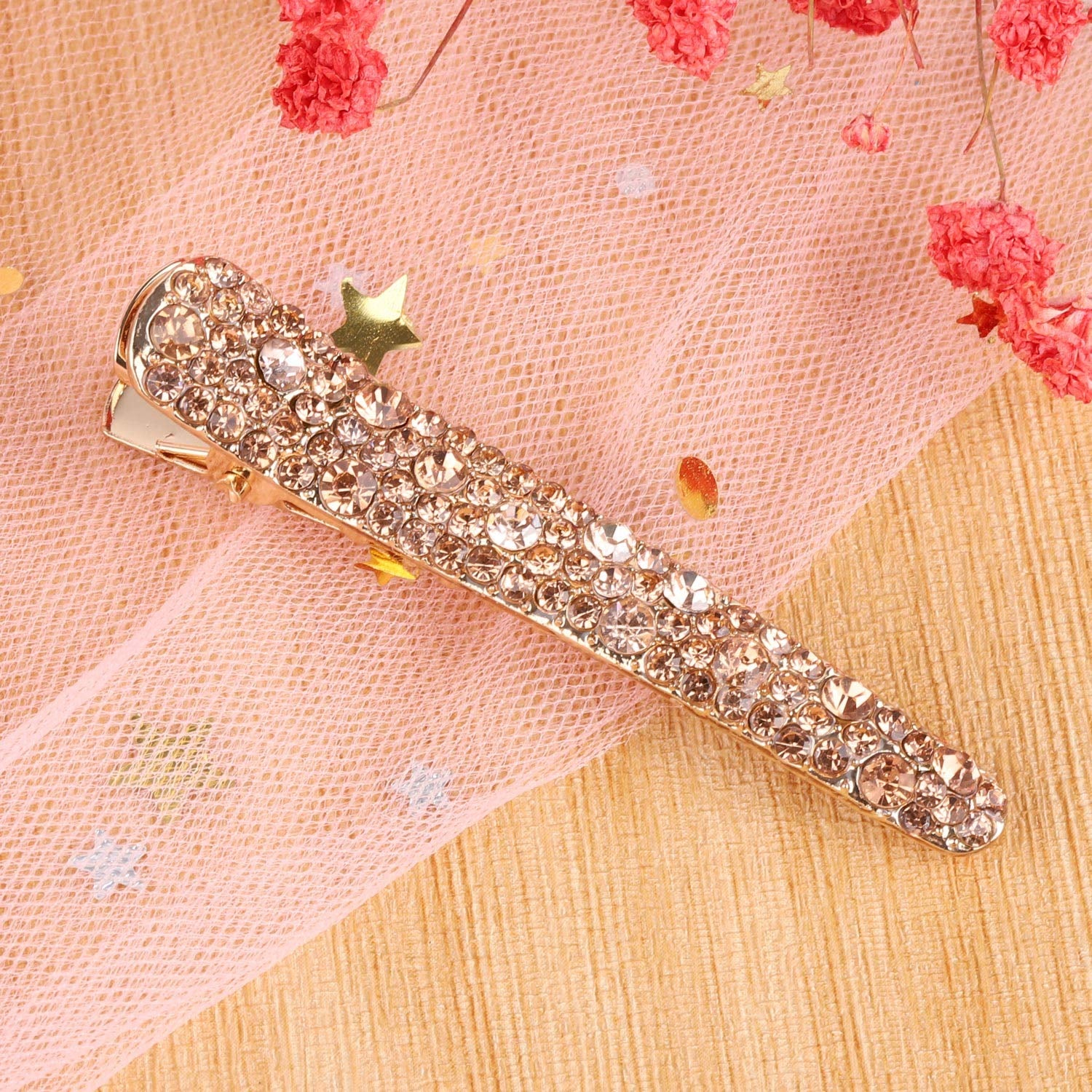 12 Pcs Rhinestone Alligator Hair Clips Fancy Crystal Duckbill Hair Clips for Women Girls Hair Styling Tools Accessories