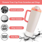 2Pcs Silicone Boot for Owala 30Oz & 40Oz Freesip Sway Bottles & Tumblers, Accessories for Owala - Transparent