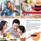 10 Pairs Fiberglass Chopsticks, Chopsticks Reusable,Chop Sticks Reusable Dishwasher Safe (COLOR)