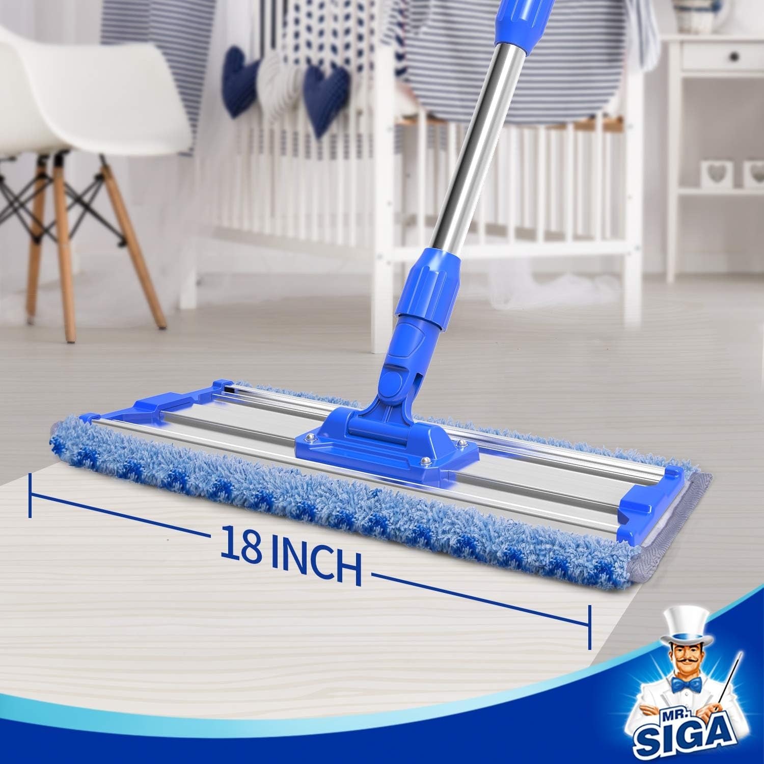 18" Professional Microfiber Mop Refills, 2 Pack