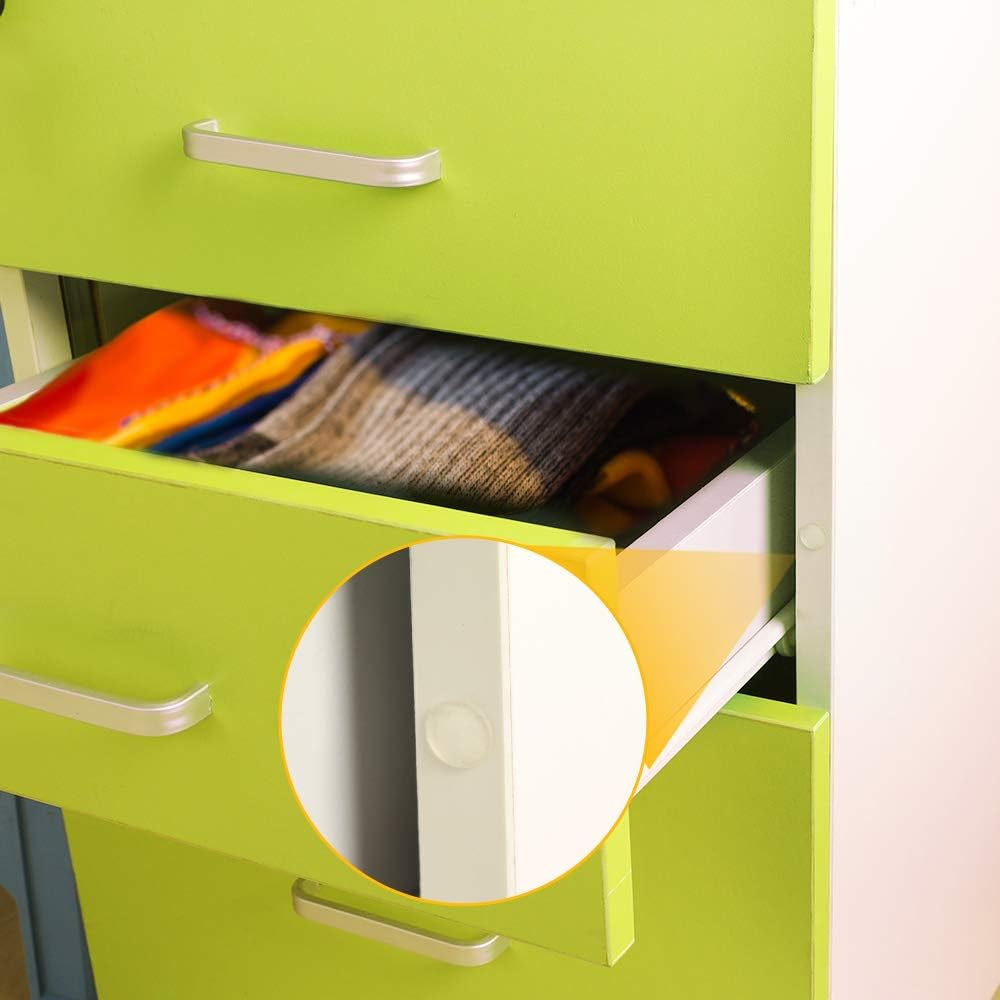 100Pcs Cabinet Door Bumper Rubber Pad 3/8" Diameter Sound Dampening Adhesive Transparent Rubber Pads Feet for Drawers Cutting Boards Small Furniture, Special Shape