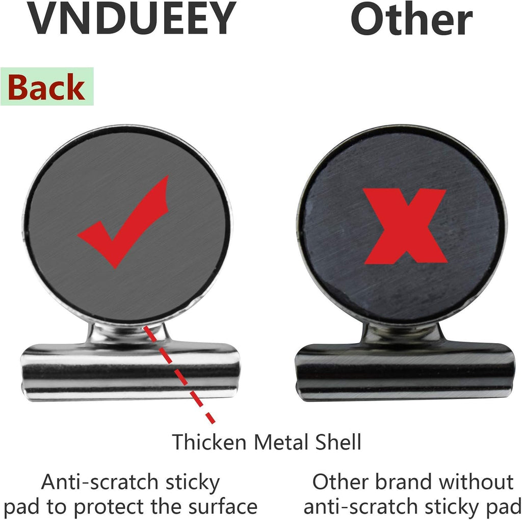 20 Pack Fridge Magnets Refrigerator Magnets Strong Magnetic Clips, Magnet Clips Heavy Duty, Whiteboard Magnet Magnetic Paper Clips for Home, School, Office, Teaching, Locker (Silver)