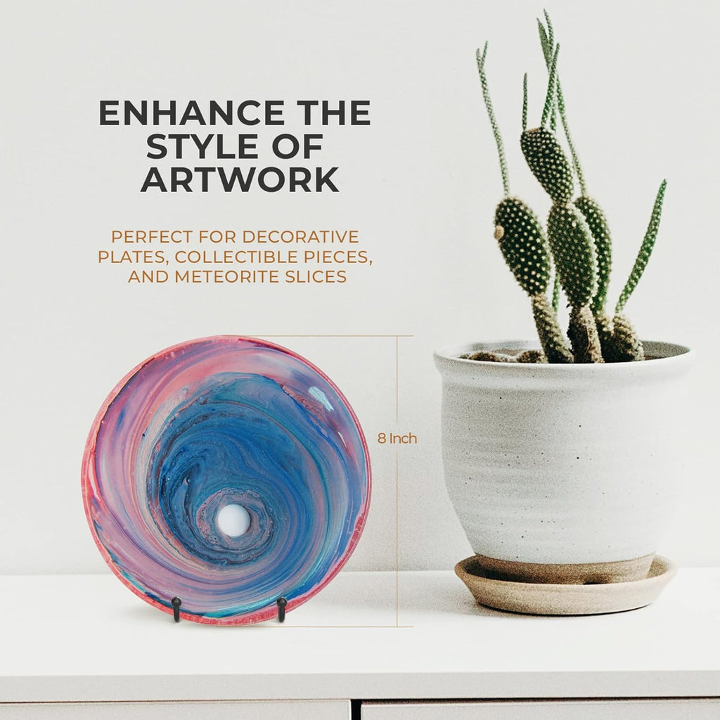 3 Pack 3 Inch Plate Stands for Display - Small Easel Holder Stand for Picture, Decorative Plate, Platter, Book, Photo