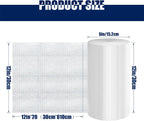12 Inch X 20 Feet Bubble Wrap Roll with Every 12 Inches Easy Tearing Perforation for Moving Packing and Shipping Cushioning Made in US