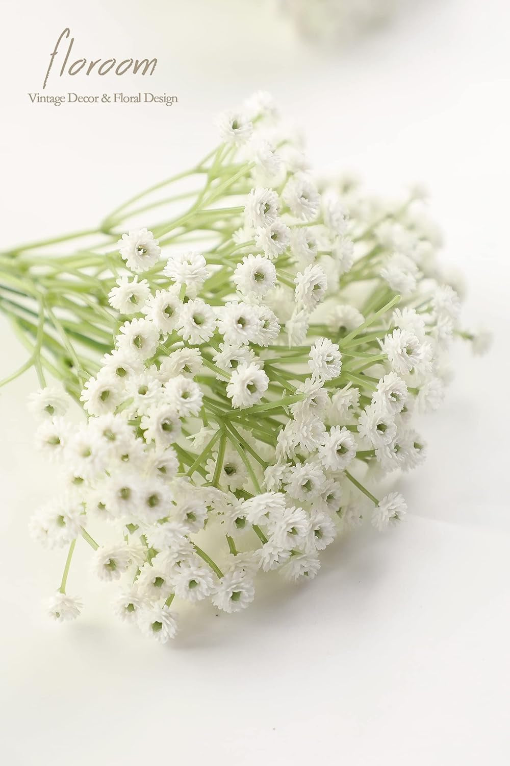 18Pcs Artificial Babys Breath Gypsophila Greenery Sprays, Real Touch White Fake Flowers for Wedding Bouquets Centerpieces Floral Arrangements and Decorations