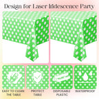 1 Piece Lime Green Polka Dot Rectangle Tablecloth - 54X72“ Decorative & Stain Resistant Table Cloth with Polka Dot Pattern, Table Cover for Dining Table, Buffet, Wedding, Camping, Party & Wedding
