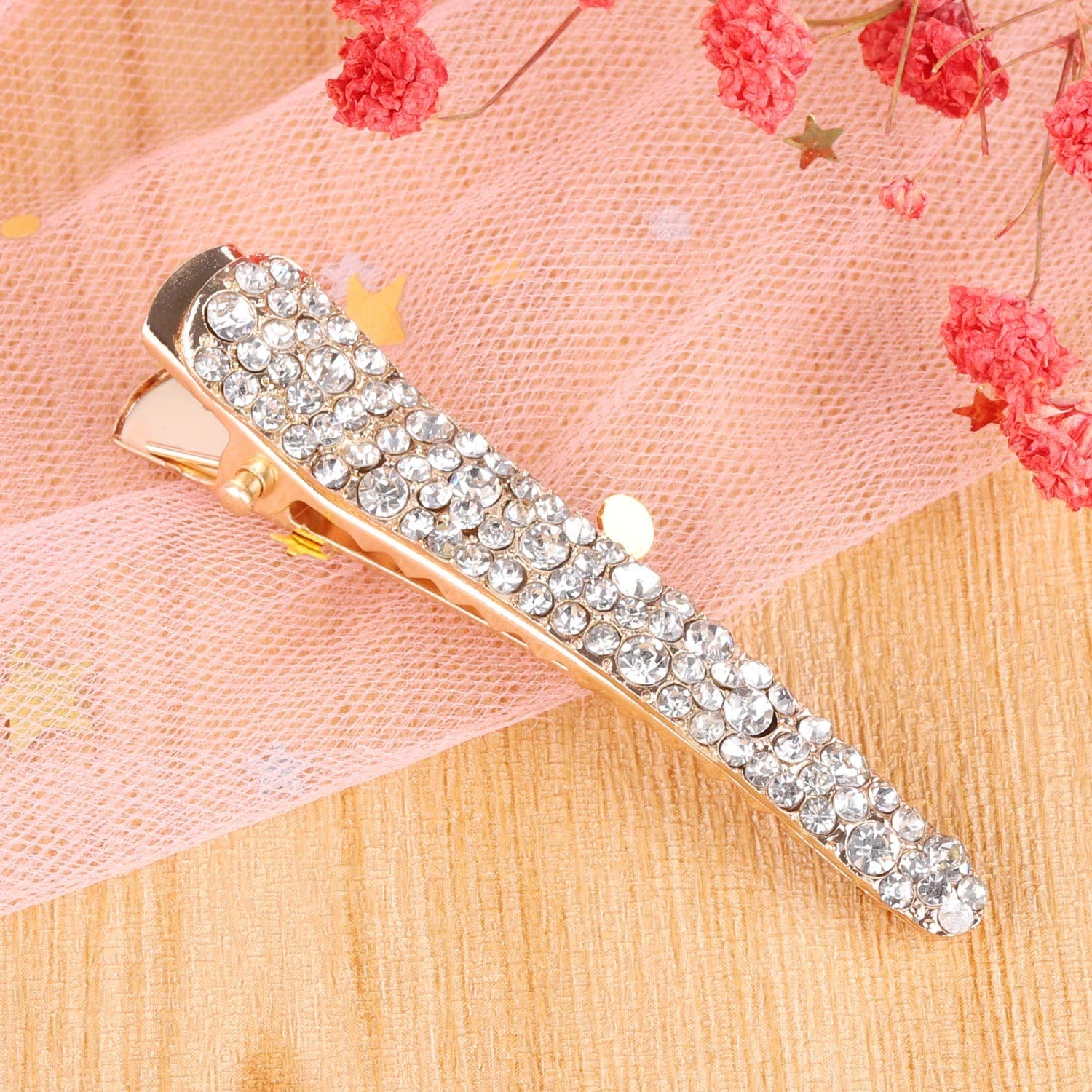 12 Pcs Rhinestone Alligator Hair Clips Fancy Crystal Duckbill Hair Clips for Women Girls Hair Styling Tools Accessories