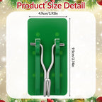 12 Pcs Christmas Green Stocking Holder Garland Hooks for Wall Christmas Stocking Holder Mantle Garland Wreath for Home Xmas Decorations Party Decor