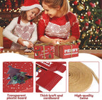 14PCS Small Christmas Cookie Boxes, 4"X 4"X 2.5" Christmas Bakery Boxes with Window, Single Cupcake Carrier with Window Insert Pastry Containers Muffins for Bakery Supplies