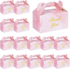 16PCS Party Favor Boxes, Mini Pink Marbleized Gift Boxes for Birthday, Wedding, Bridal Shower, 6×3.5×3.4 Inch