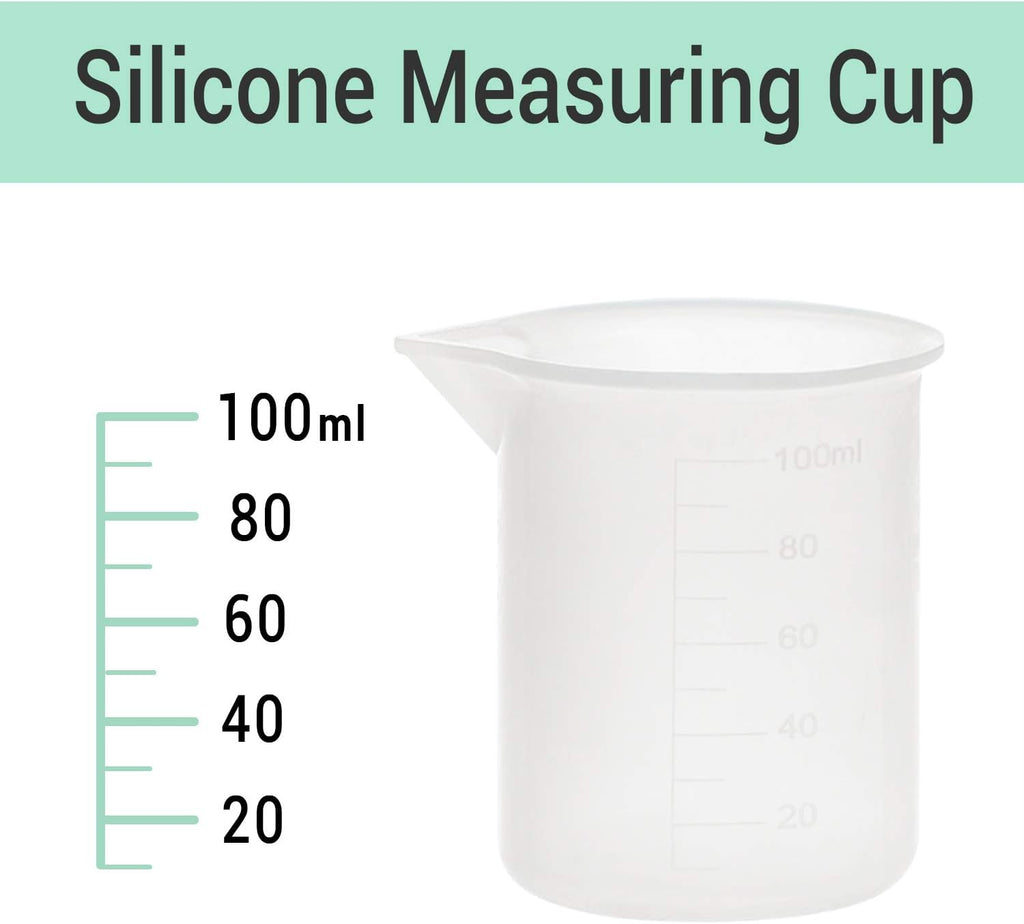 100Ml Silicone Measuring Cups for Resin Mixing, 6PCS Mixing Cups for Epoxy Resin, Jewelry Casting Molds, Acrylic Paint, Reusable Non-Stick Pouring Tools