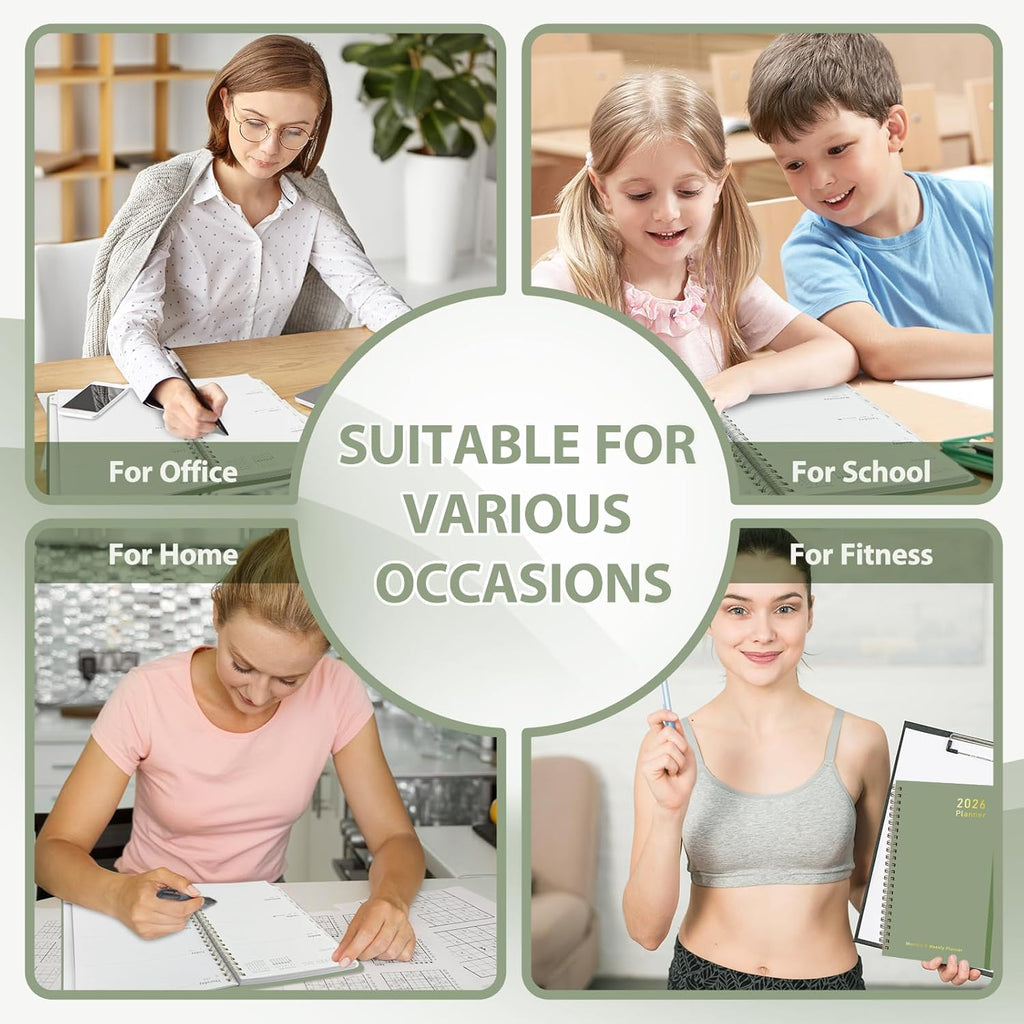 2026 Planner, Weekly and Monthly Calendar Academic Planner, Jan 2026 - Dec 2026, Planning Agenda Book for Desk Accessories and School Supplies - A5 (6.3'' X 8.5'')