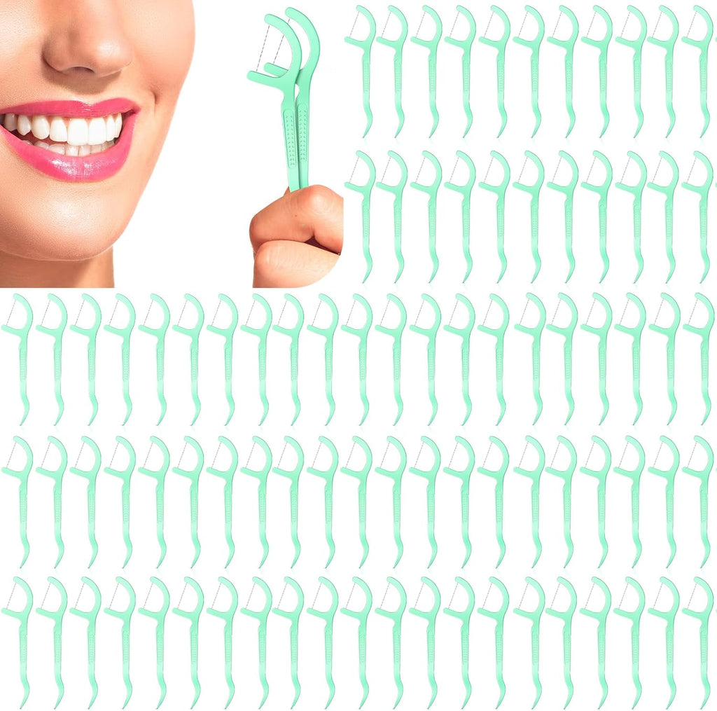 1000 Count Fresh Mint Flavor Dental Flosses Picks Bulk High Toughness Dental Floss Tooth Picks Flossing System for Adults Family Travel Tight Spaces Teeth Cleaning