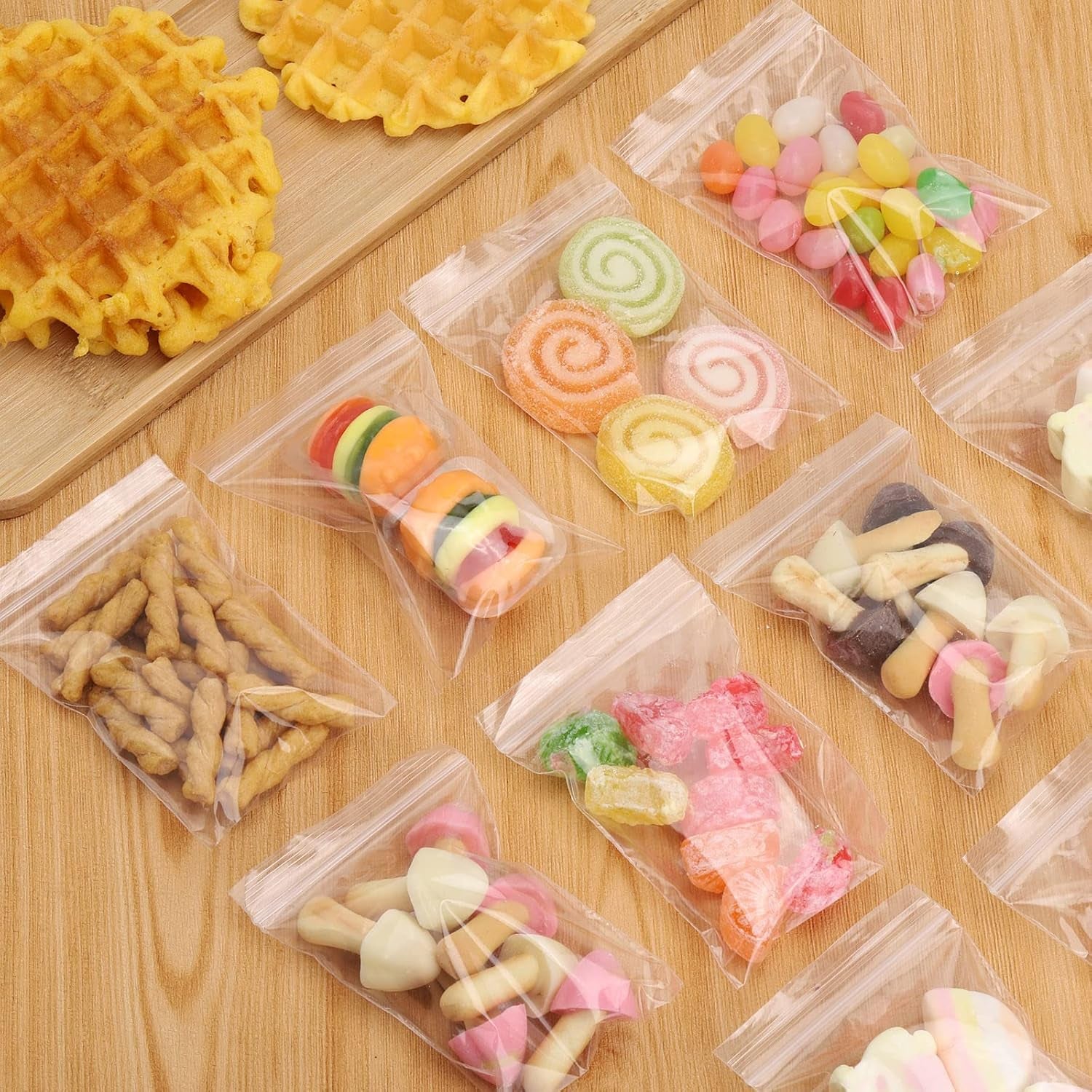 1000 PCS Small Plastic Bags, 2X3 Inch Mini Zip Baggies Resealable Little Poly Bag for Jewelry Pills Diamond
