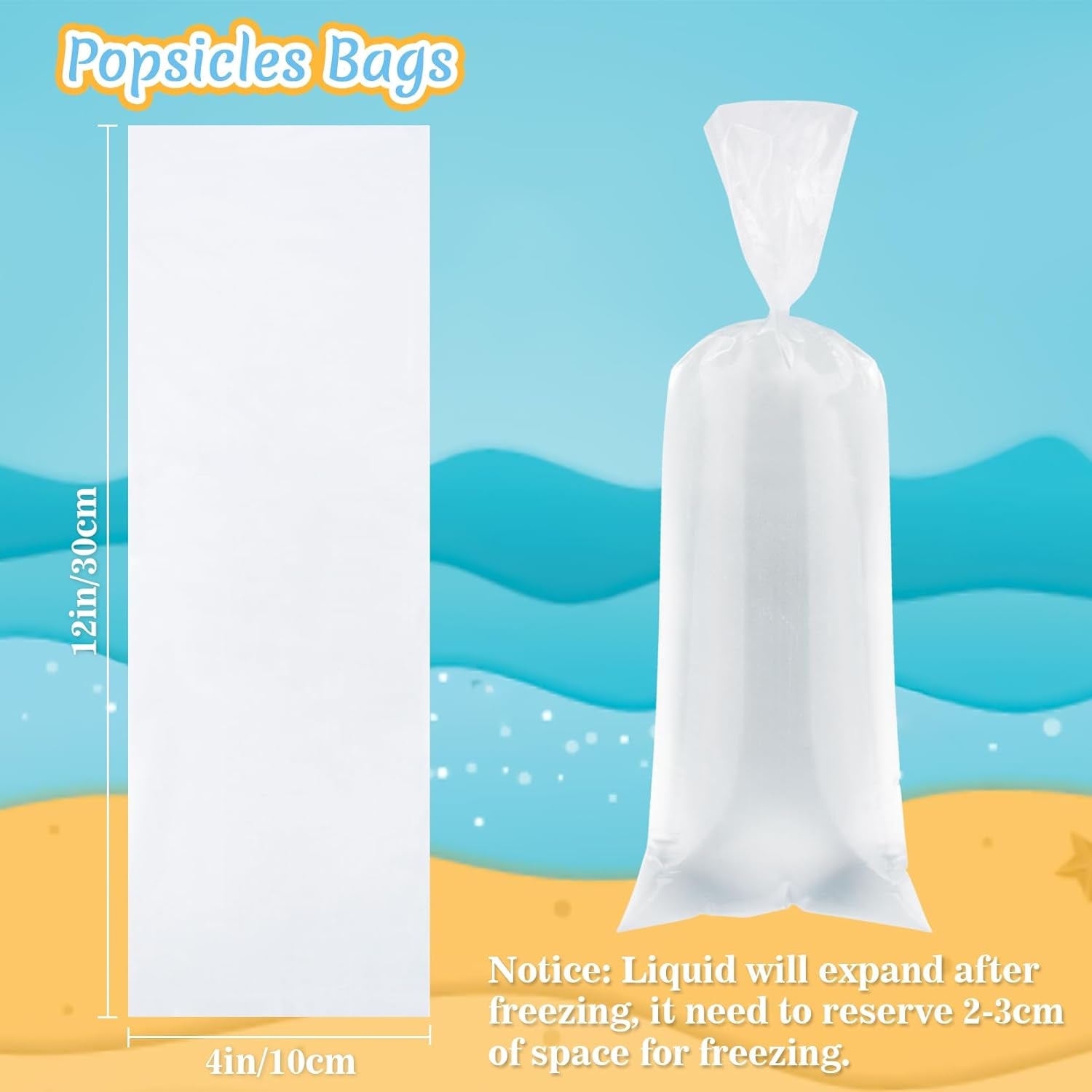 190 Ice Candy Plastic Bags - 4X12 Bolsas Para Bolis De Hielo Mexicanos Freeze Icepop Popsicle Mold Bags Bolis Bolsas Para Helados Caseros Popsicle Wrappers Yogurt Ice Cream Smoothie Mold