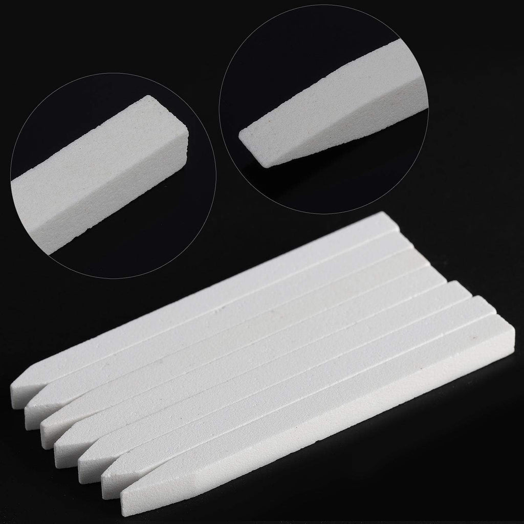 18 Pcs Nail File Pumice Stone Cuticle Pusher Nail Art Pedicure & Manicure Tools (White)