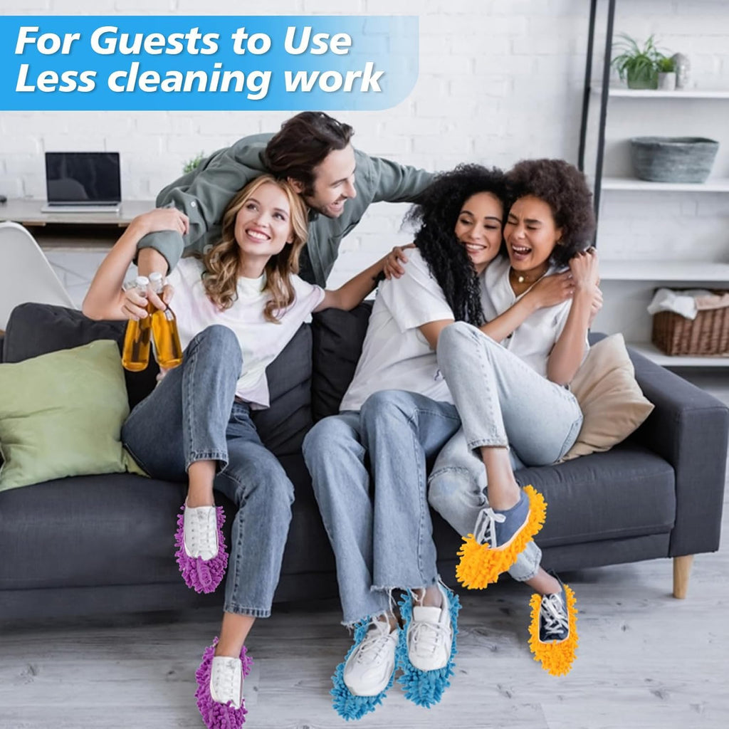 10 Mop Slippers for Floor Cleaning - Size 9.5 Mop Socks Women Mopping Cleaning Socks Feet Foot Mopping