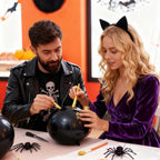 100PCS Halloween Balloons Garland Arch -  Halloween Birthday Party Decorations Indoor Matte Orange Black Purple Green White Latex Balloons Globos Para Fiestas Ballon Decoration Supplies 12 Inch