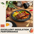 2 Pcs Small Cast Iron Griddle Pan 7.5'' round Cast Iron Pizza Pan Camping Skillets Mini Carbon Steel Griddle for BBQ Cooking, Baking, Grilling, Frying, in the Oven, on the Stove or Grill, Black