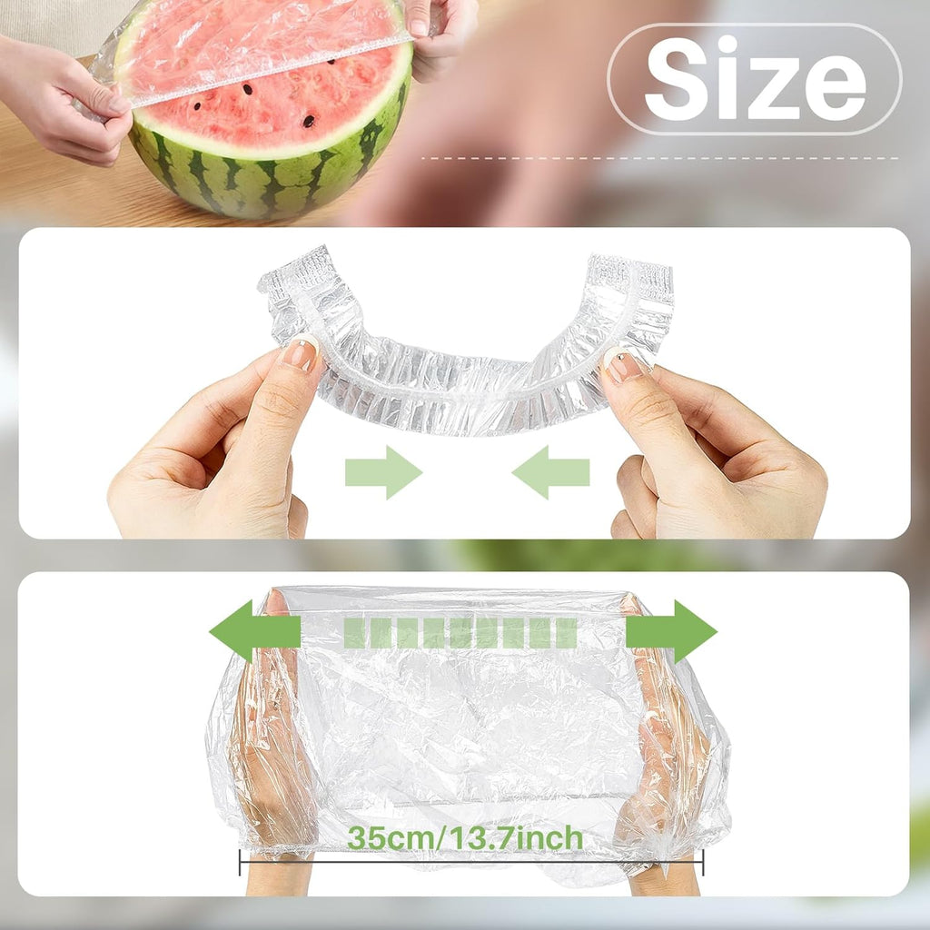 100PCS Bowl Covers Reusable - Thickend&Sturdy Plastic Bowl Cover Elastic Food Covers Stretch Reusable Disposable Food Storage Fresh Keeping Bags Outdoor to Keep Dust Away Outdoor Party Supplies