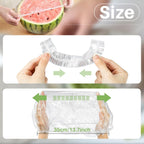 100PCS Bowl Covers Reusable - Thickend&Sturdy Plastic Bowl Cover Elastic Food Covers Stretch Reusable Disposable Food Storage Fresh Keeping Bags Outdoor to Keep Dust Away Outdoor Party Supplies