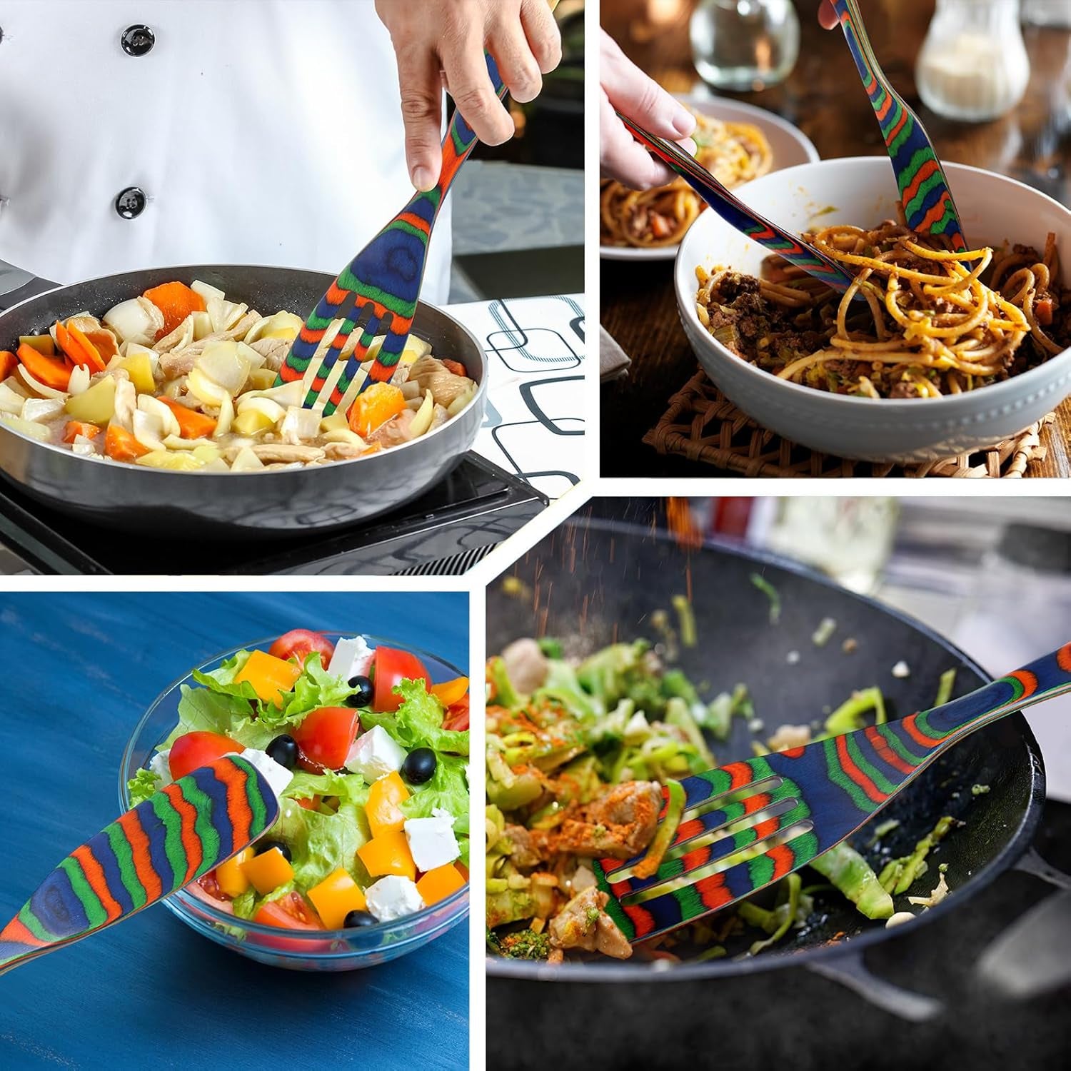 3 Pcs Wooden Spoons for Cooking Pakkawood Kitchen Utensils Set Wooden Cooking Spurtles Wood Serving Spatula Spoon Safe for Christmas Non Stick Cookware Housewarming Kitchen Souvenir Gift