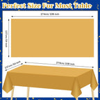 12 Pcs Plastic Hanukkah Tablecloth Blue Gold White Tablecloth Fit 54 X 108 Inch Rectangle Disposable Table Cover Holiday Decorations for Party Favor