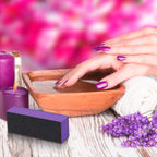 20 Pcs Nail Buffer Block Sponge Sanding Buffing File 80/120 Grit 3 Sides Nail Files for Manicure Nail Tools (Purple Black)