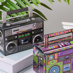 10PCS 80S Party Favor Boxes, Novelty Boom Box Candy Treat Boxes Gift Boxes for Retro Party Supplies Radio Decorations