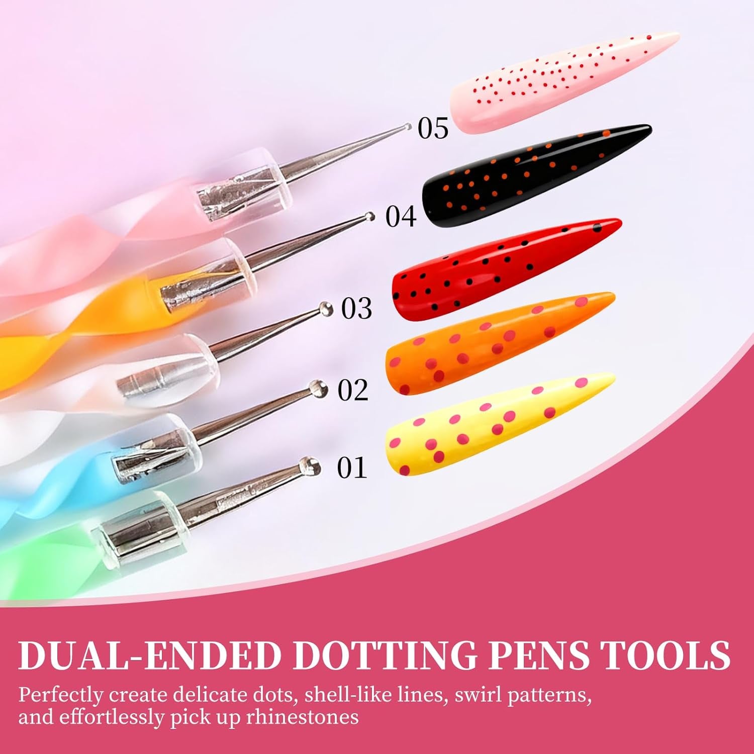 25PCS Nail Art Tools Set, Includes Nail Art Brushes, Nail Stand, Dotting Tools, Striping Liner Fingernail Drawing Pens, Jelly Glue, Tweezers, Sequins, Professional Nail Art Supplies Kit