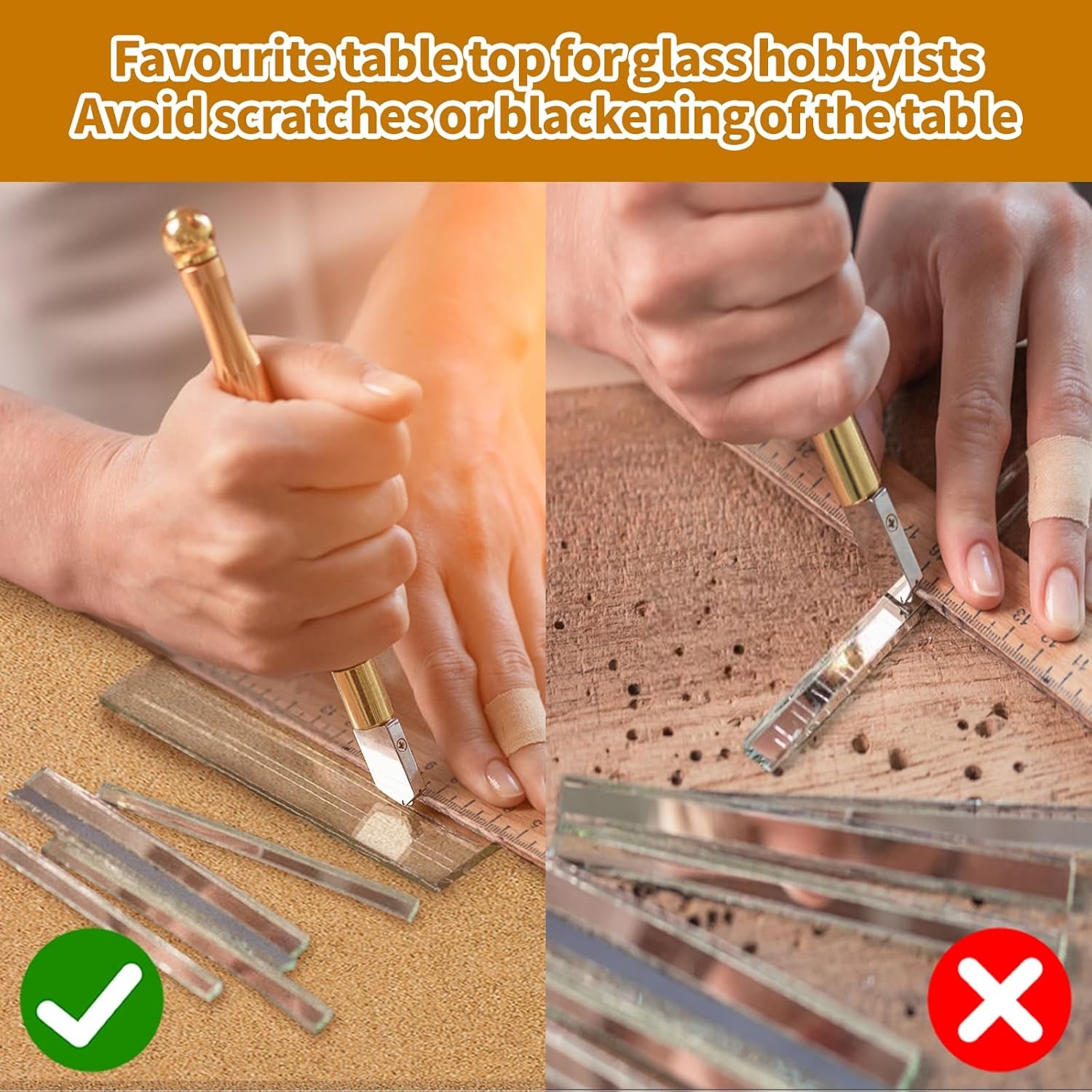 12"*12"Stained Glass Supplies, 1/2" Thick Heat Resistant Stained Glass Work Surface, Stained Glass Cutting Mat, Stained Glass Starter Kit, Stained Glass Tools for Table and Countertop Protection(1Pcs)