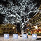 200 LED White Christmas Lights Outdoor, 66Ft Christmas Tree Lights Green Wire, 8 Modes Waterproof Twinkle String Lights Plug in for Xmas Wedding Party Indoor Decoration