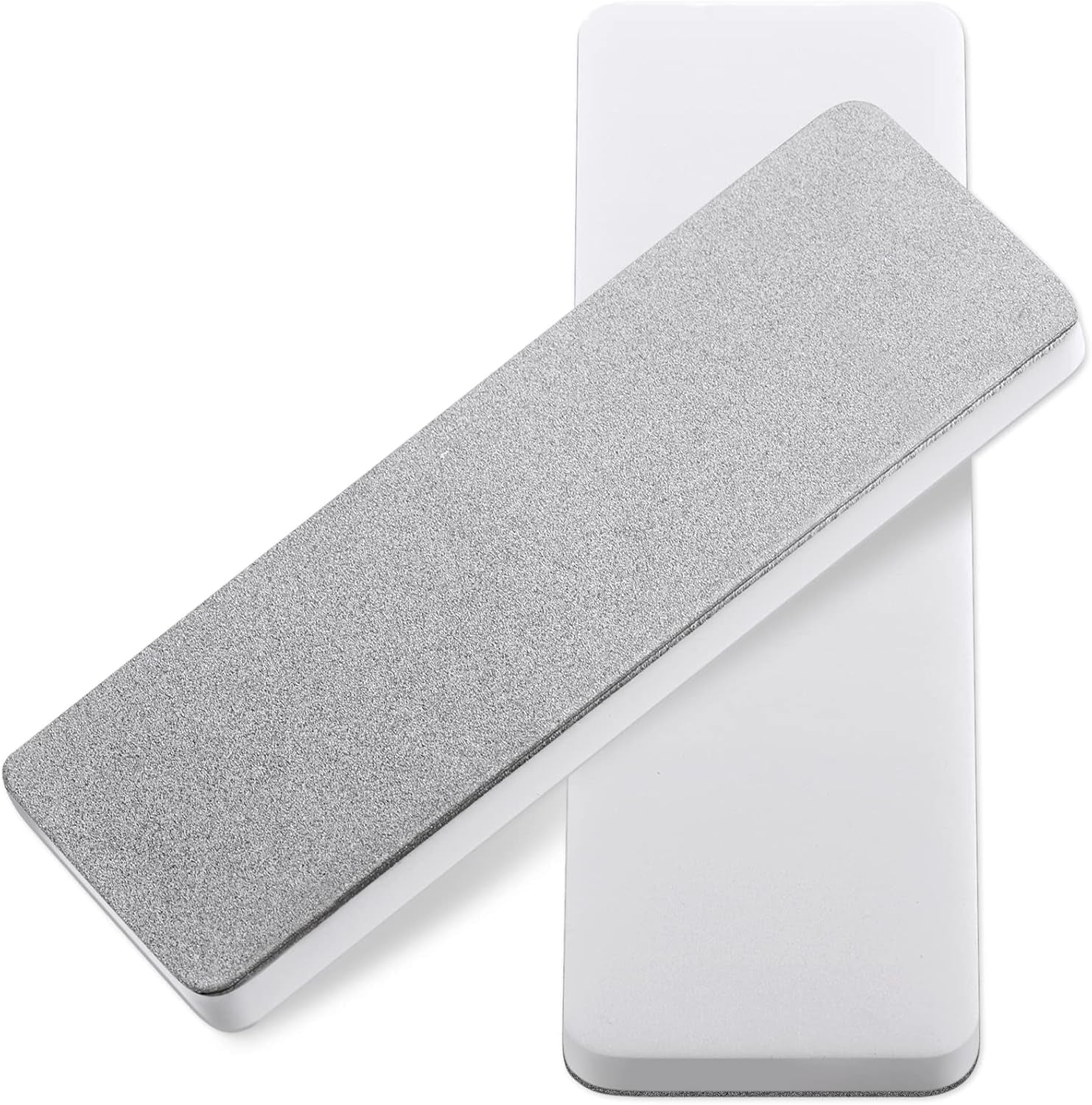 2 Pcs Mini Pocket Knife Sharpener Stone Double Sided Portable Sharpening Stone Whetstone Diamond Ceramic Sharpen Tools 400/1000 Grit for Knives Scissors Kitchen Outdoor Survival Gear