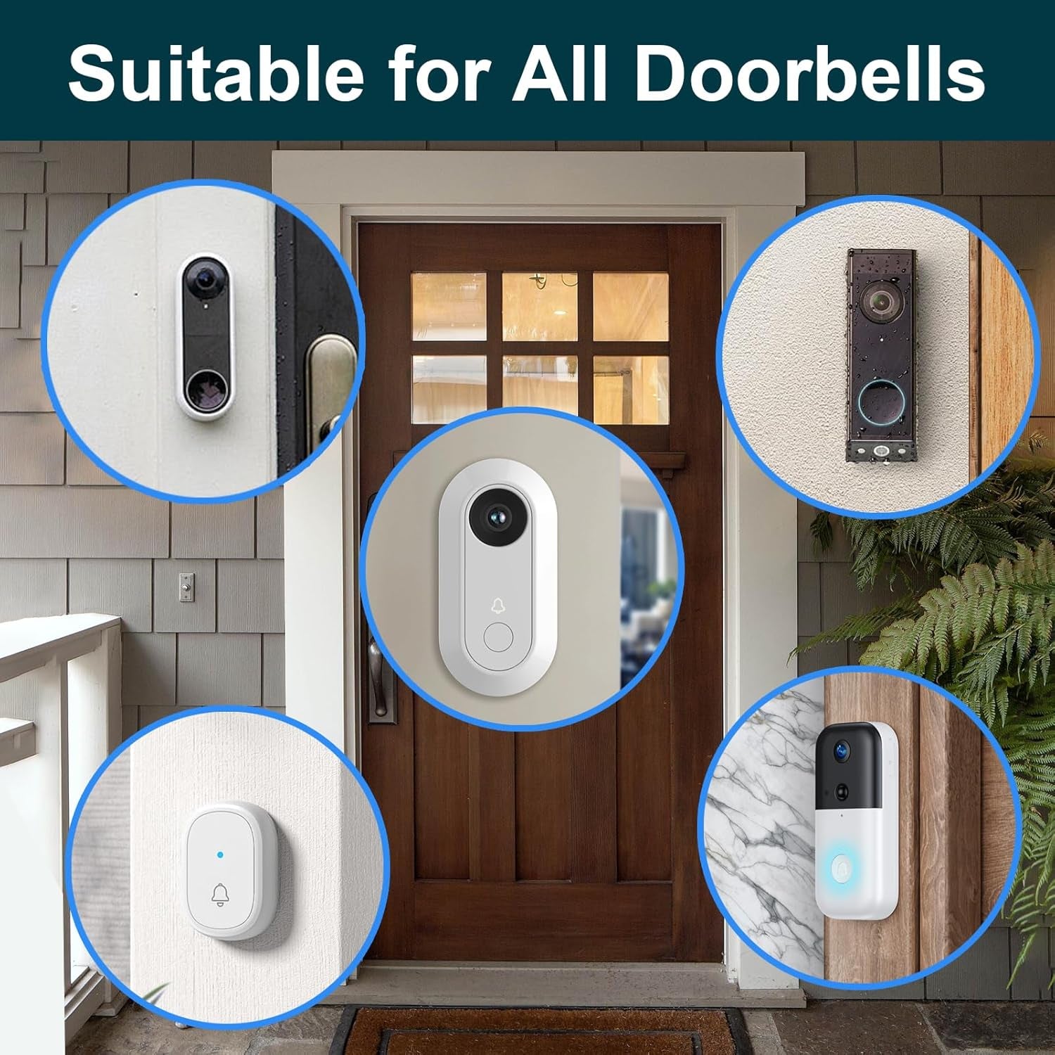 20 Pcs Small No Soliciting Sign for House, 1X0.5 Inches Compatible with Most Doorbells,Weatherproof and Sturdy - No Solicitation Sticker for Front Door, Wall, Window (10 Black and 10 White)