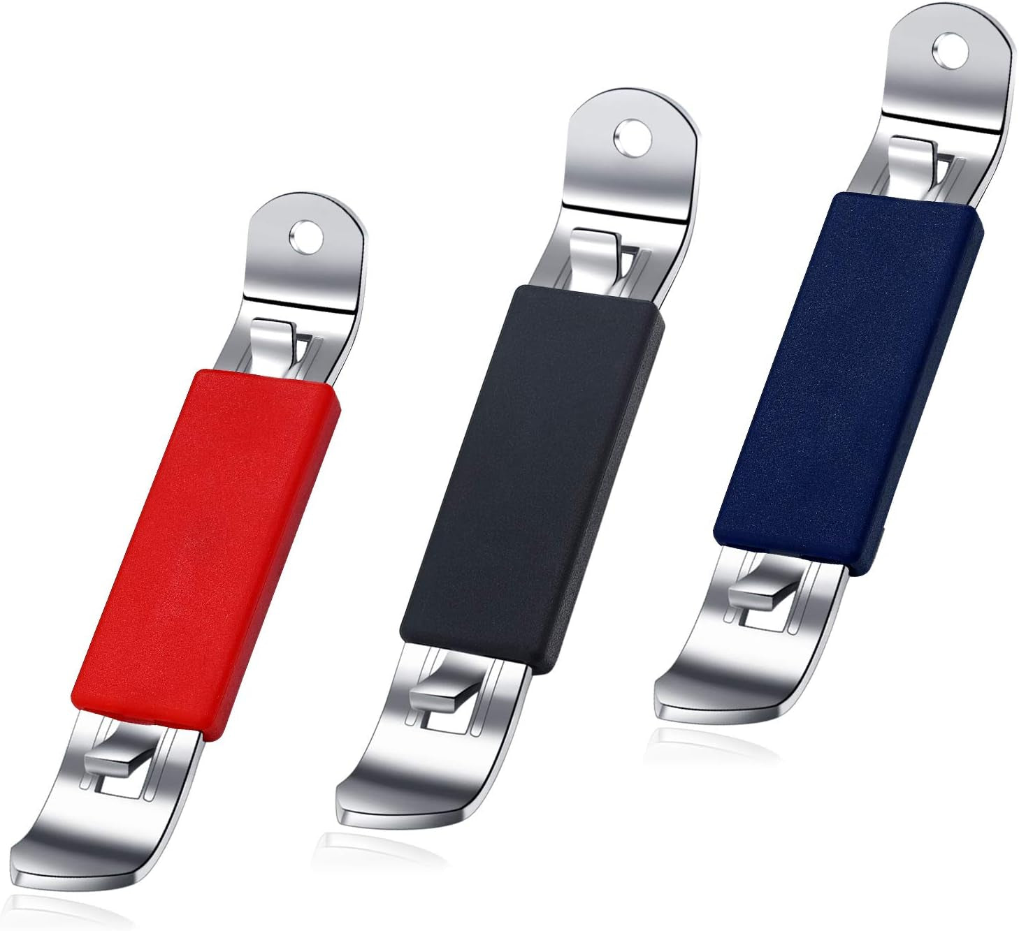 3 Pieces Magnetic Bottle Openers Can Opener Classic Beer Opener Stainless Steel Small Bottle Opener Can Tapper with Magnet & Can Punch Bottle Opener, Manual Stainless Steel Can Opener