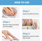 2 Pack Foot Files Callus Remover Stainless Steel Foot Rasp and Dual Sided Feet File Professional Scrubber Pedicure Tools Premium for Feet Care Remove Hard Skin